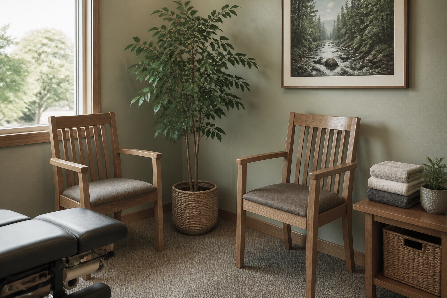 Consultation corner at the clinic
